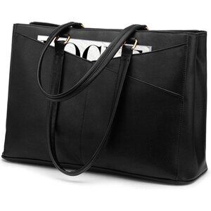 Laptop Tote Bag for Women 15.6 Inch Waterproof Leather Computer Bags Business Of